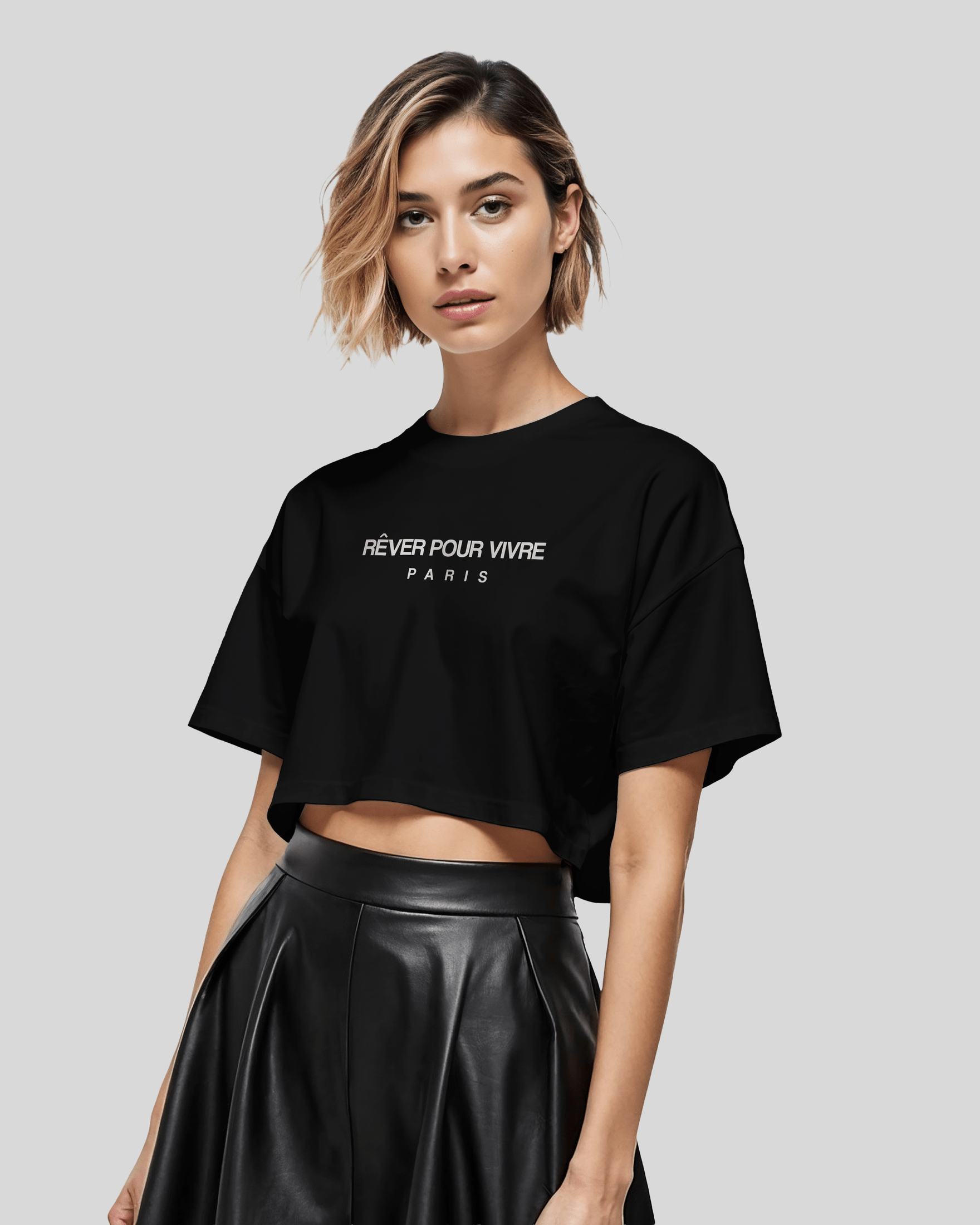 BASIC LOGO CROP T-SHIRT